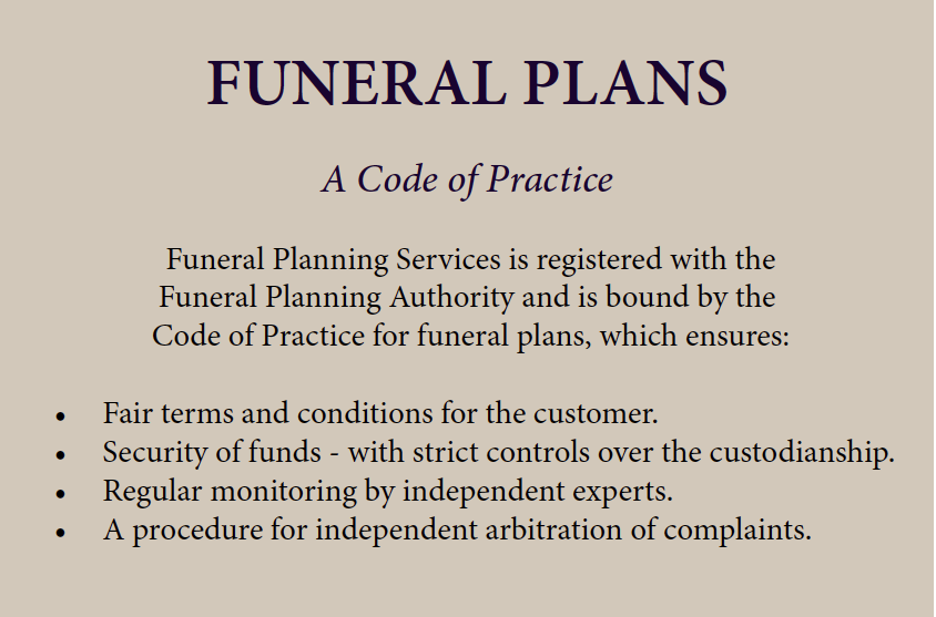 Funeral Plan Code of Practice
